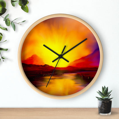 Reloj de pared con puesta de sol en Skye | Regalos de arte escocés