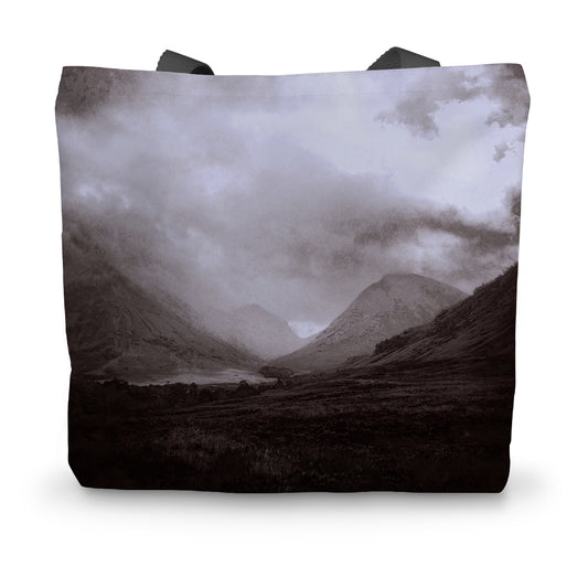 Glencoe Mist Canvas Tote Bag | Scottish Art Gifts