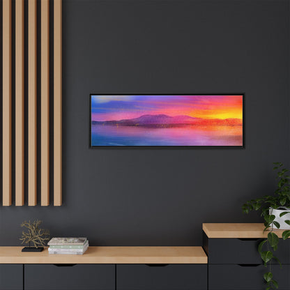 Arran Sunset Framed Panoramic Canvas Art