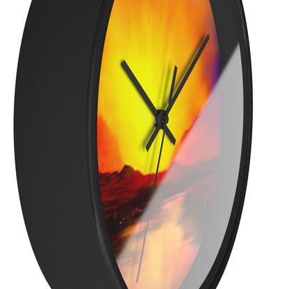 Reloj de pared con puesta de sol en Skye | Regalos de arte escocés