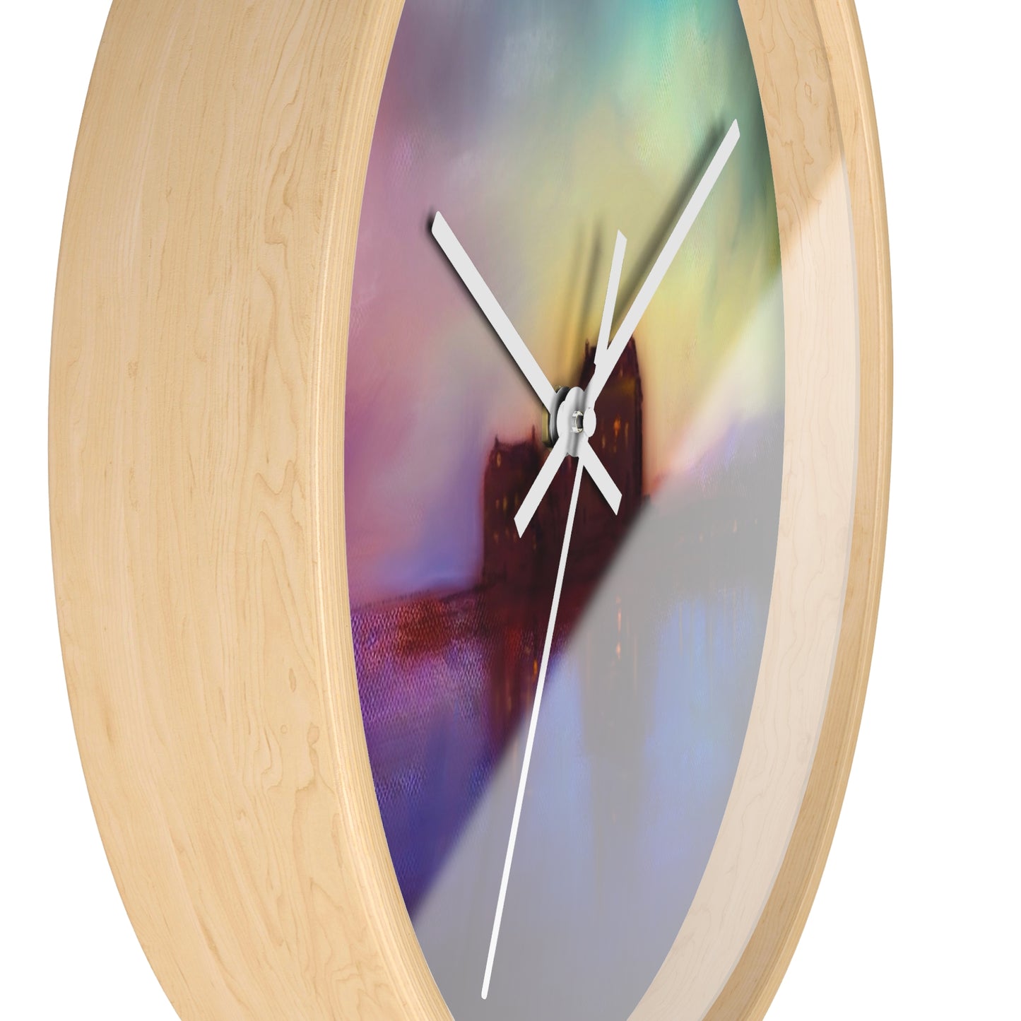 Eilean Donan Castle Sonnenuntergang-Wanduhr | Schottische Kunstgeschenke