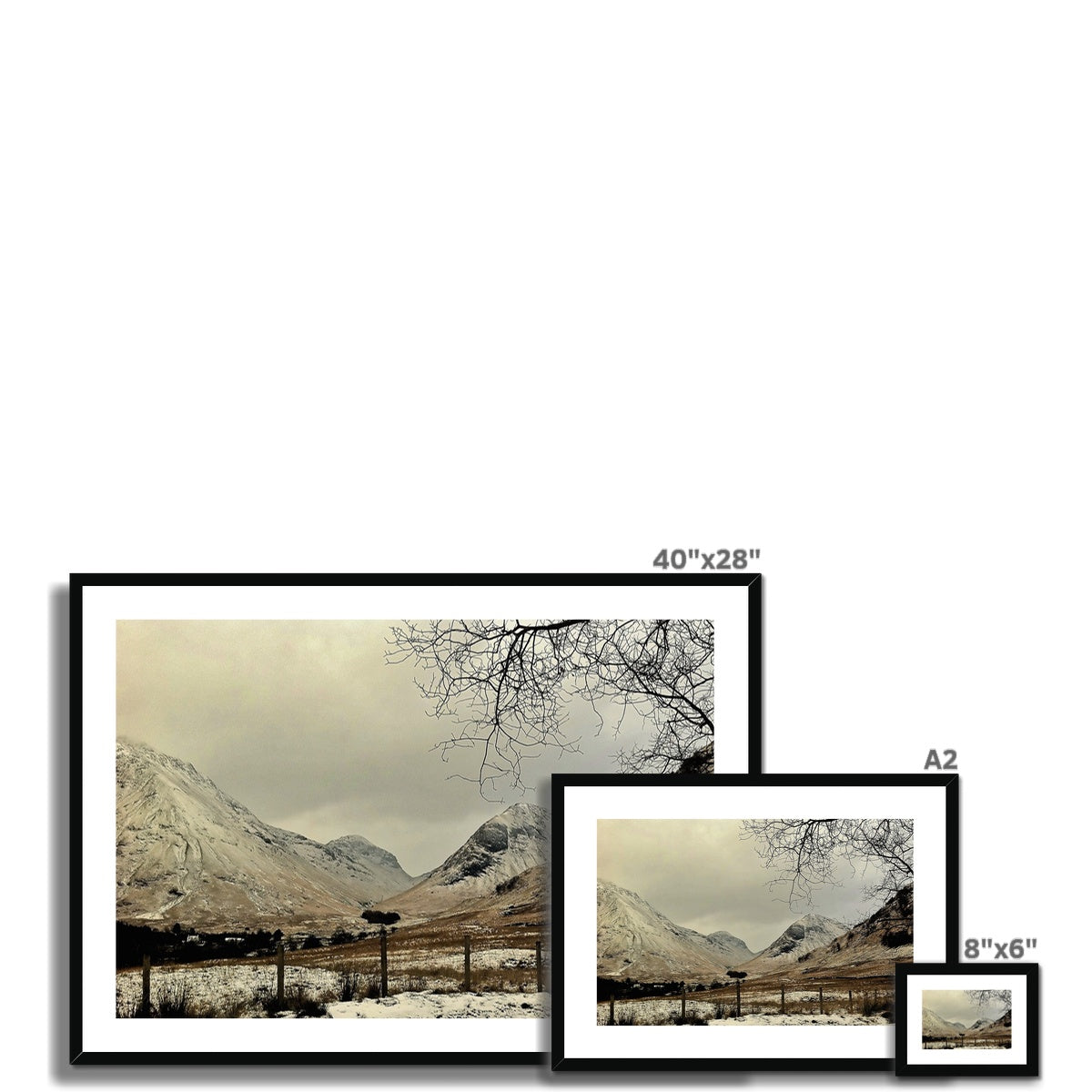 Winter In Glencoe Scottish Landscape Photography | Framed & Mounted Print