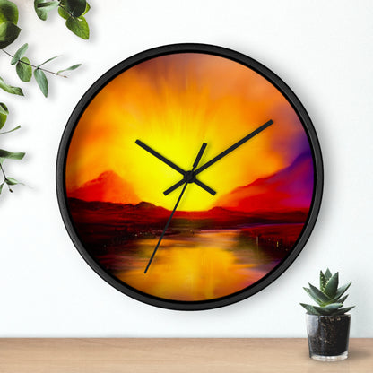 Reloj de pared con puesta de sol en Skye | Regalos de arte escocés