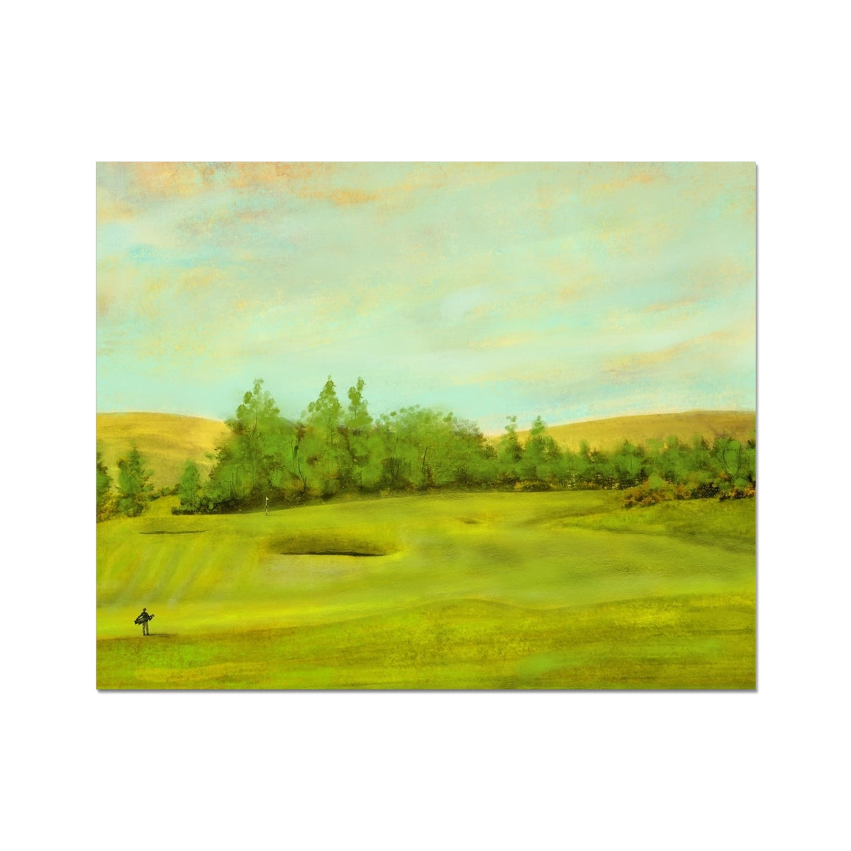 Gleneagles King's Golf Course, The 1st Painting | Artist Proof Collector Prints From Scotland