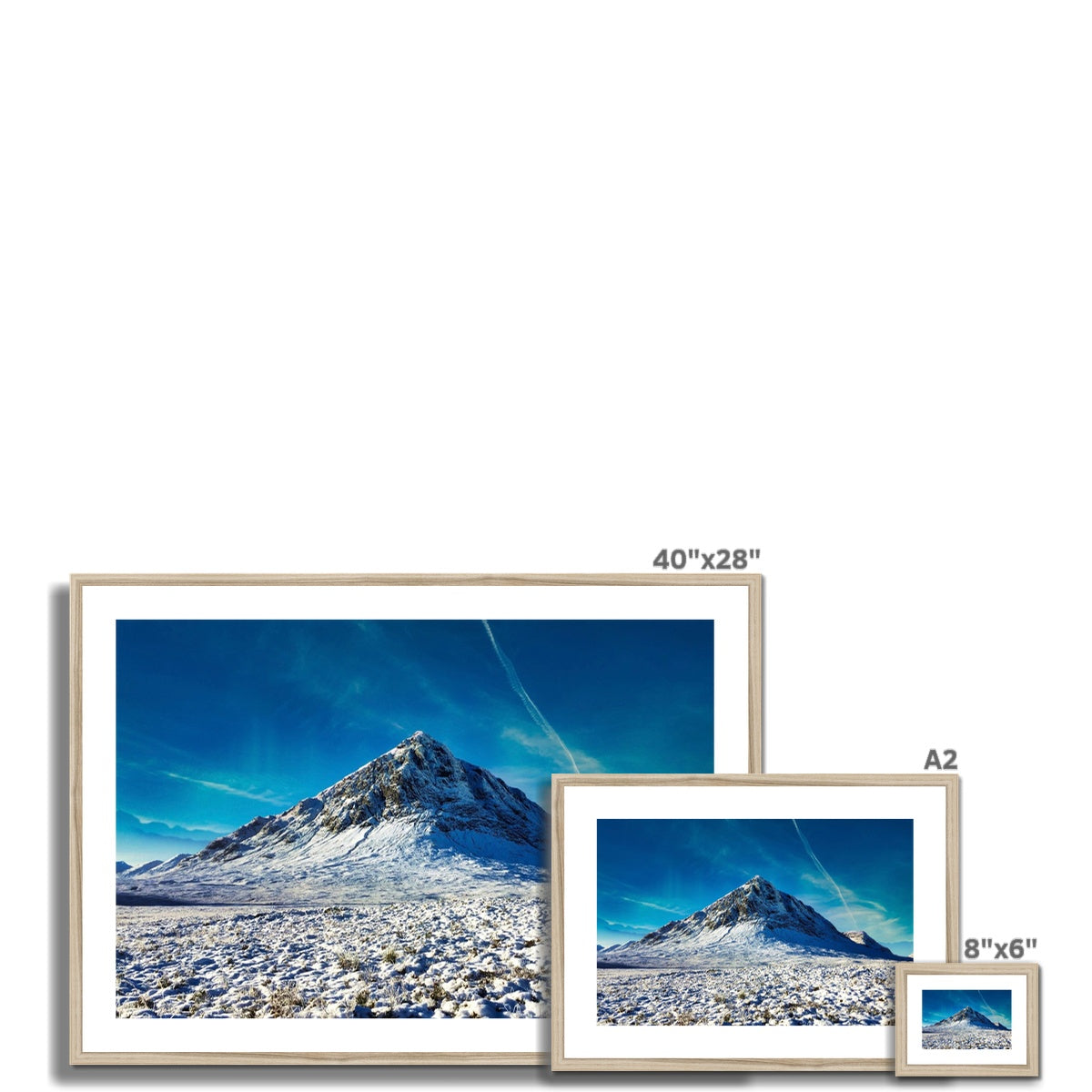 Buachaille Etive Mor Snow Glencoe Scottish Landscape Photography | Framed & Mounted Print