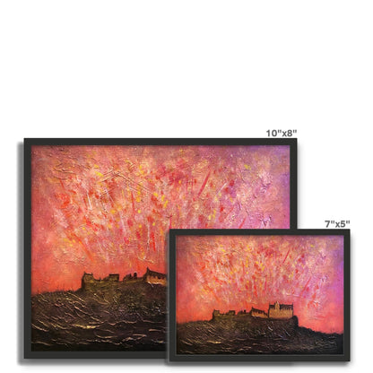 Edinburgh Castle Fireworks Framed Art Tile | Scottish Art Gifts