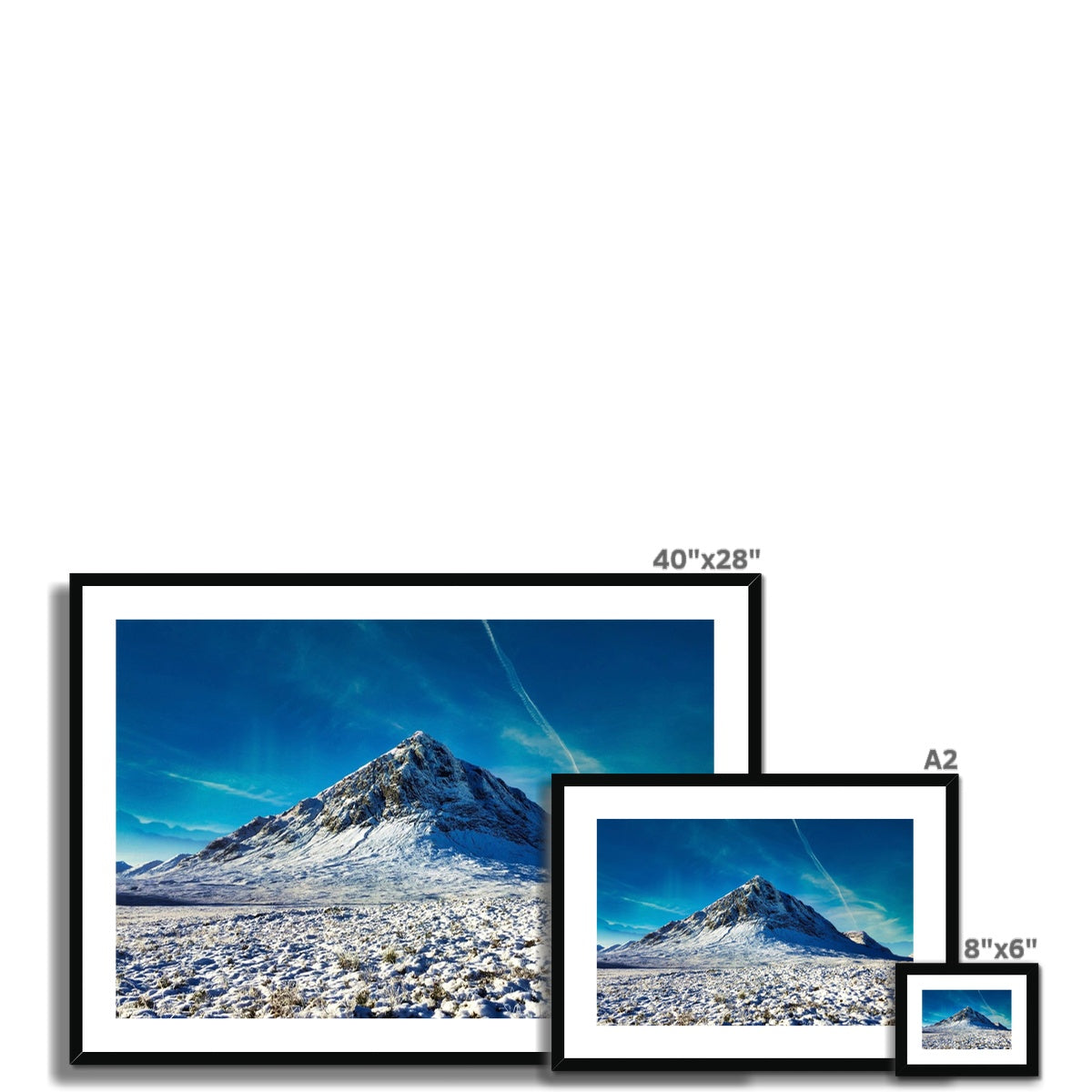 Buachaille Etive Mor Snow Glencoe Scottish Landscape Photography | Framed & Mounted Print