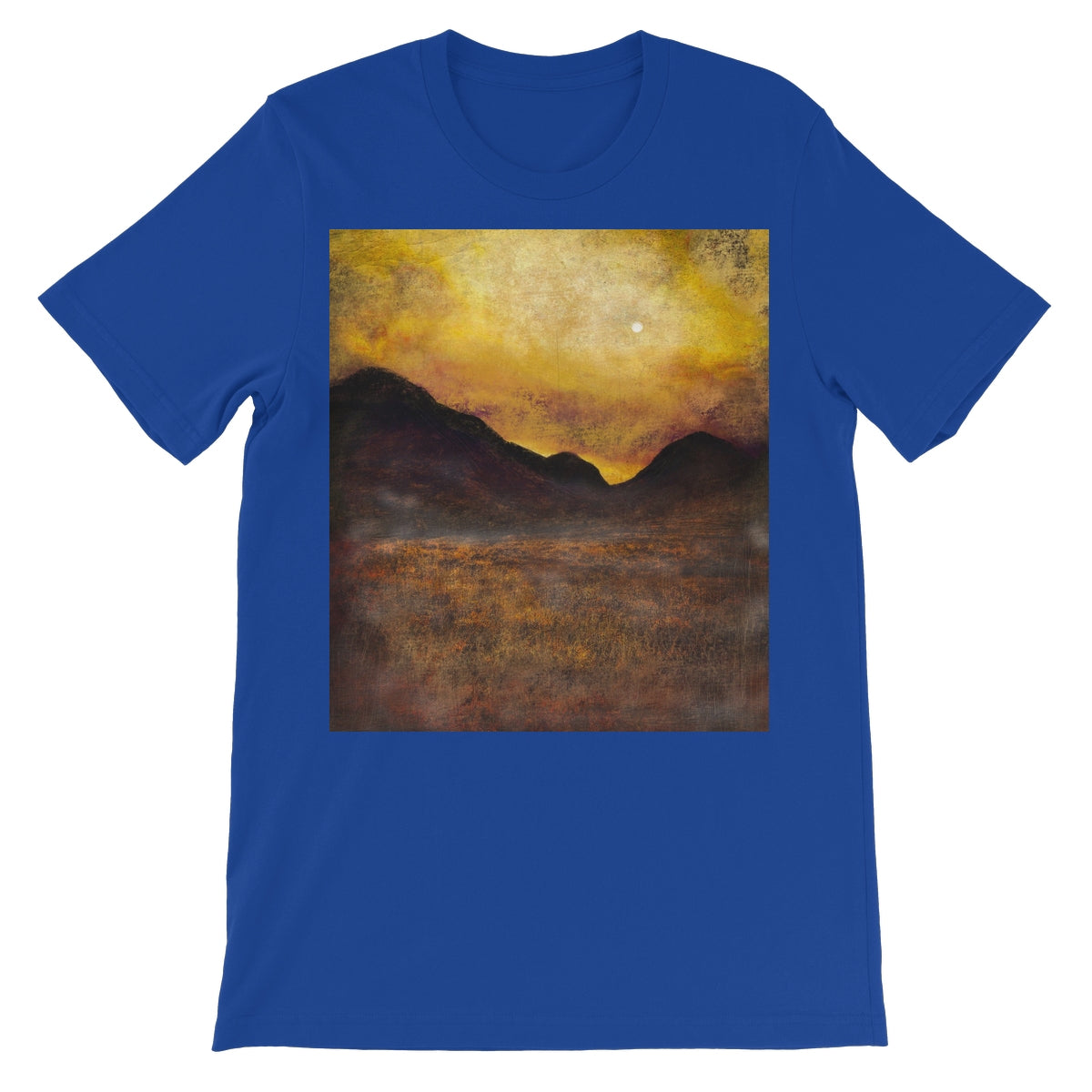 Glencoe Moonlight Unisex Short Sleeve T-Shirt | Scottish Art Gifts