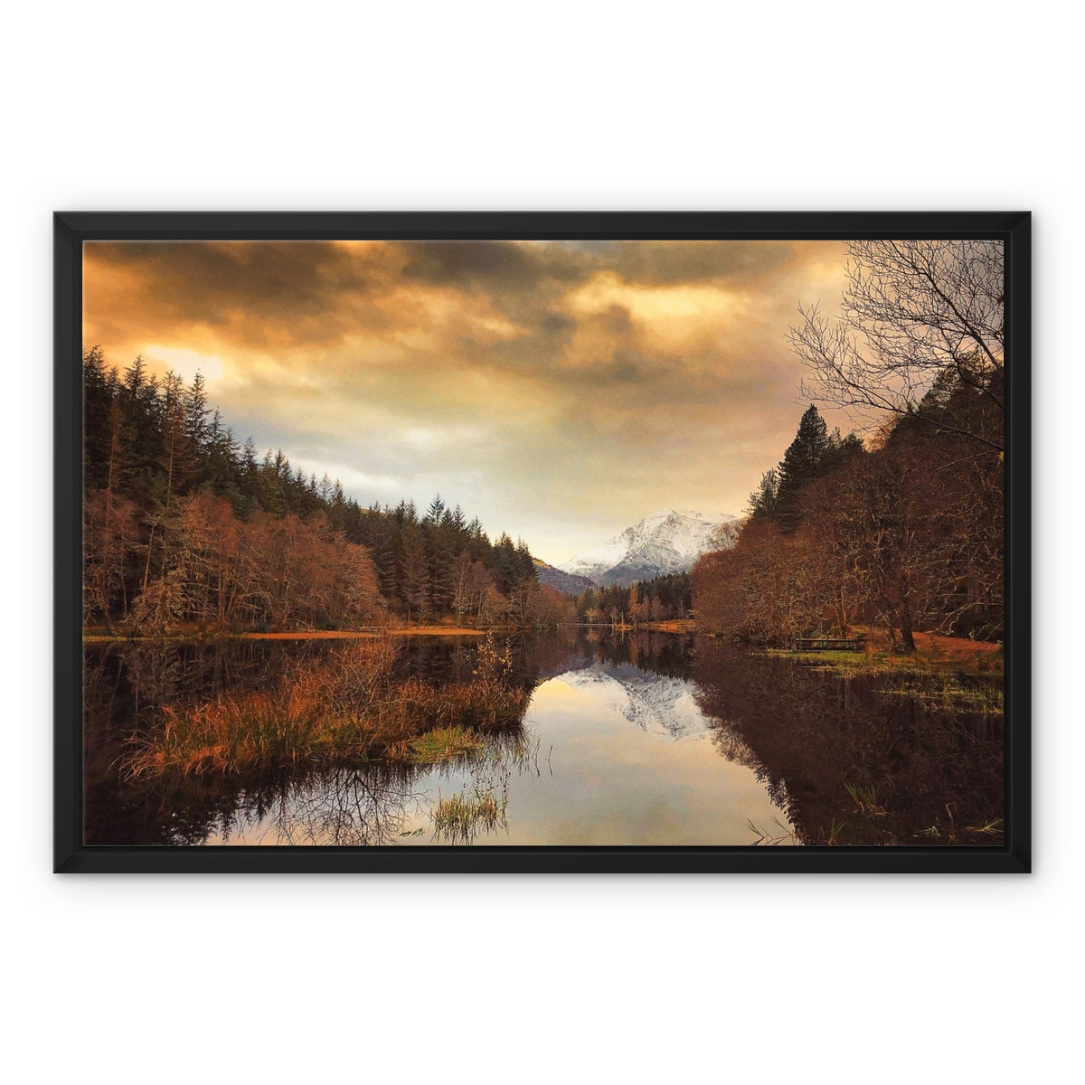 Glencoe Lochan Dusk Scottish Landscape Photography | Framed Canvas