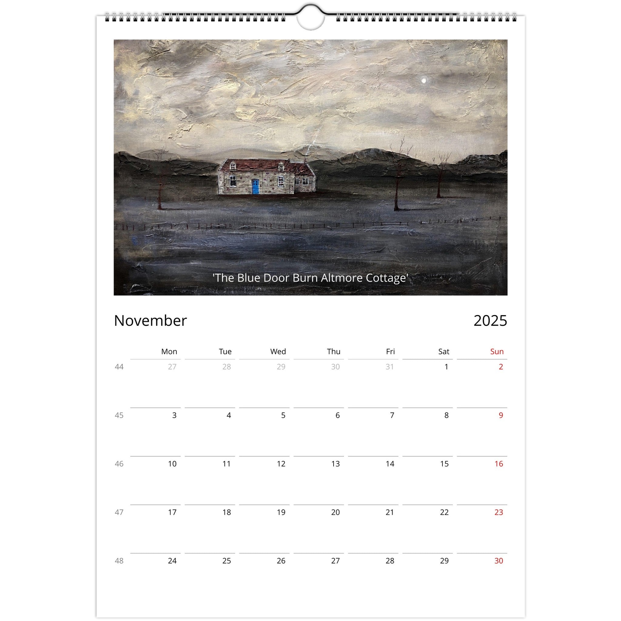 2025 A3 Art Calendar | Hunter Scottish Artist | Hunter Scottish Artist | Paintings, Prints, Homeware and Art Gifts From Scotland By Scottish Artist Kevin Hunter