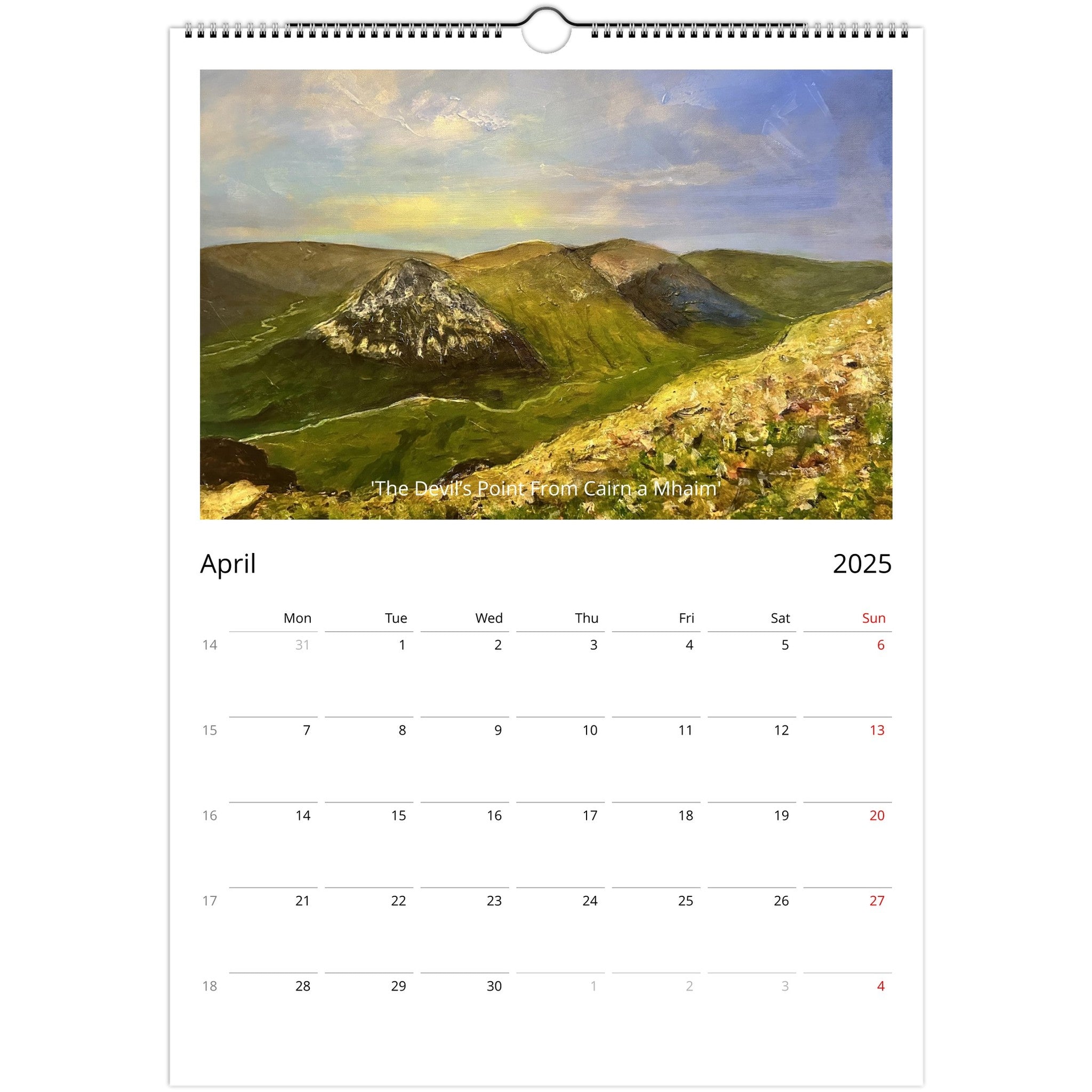 2025 A3 Art Calendar | Hunter Scottish Artist | Hunter Scottish Artist | Paintings, Prints, Homeware and Art Gifts From Scotland By Scottish Artist Kevin Hunter