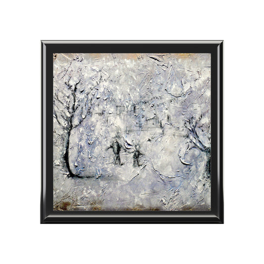 Father Daughter Snow Jewellery Box | Scottish Art Gifts
