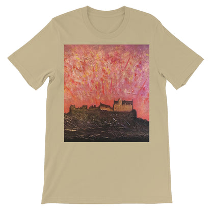 Edinburgh Castle Fireworks Unisex Short Sleeve T-Shirt | Scottish Art Gifts