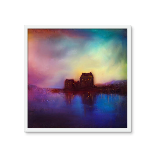 Eilean Donan Castle Sunset Framed Art Tile | Scottish Art Gifts