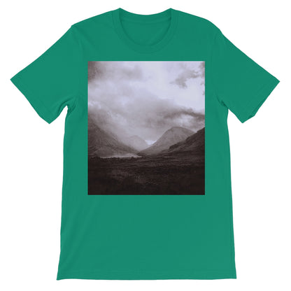 Glencoe Mist Unisex Short Sleeve T-Shirt | Scottish Art Gifts