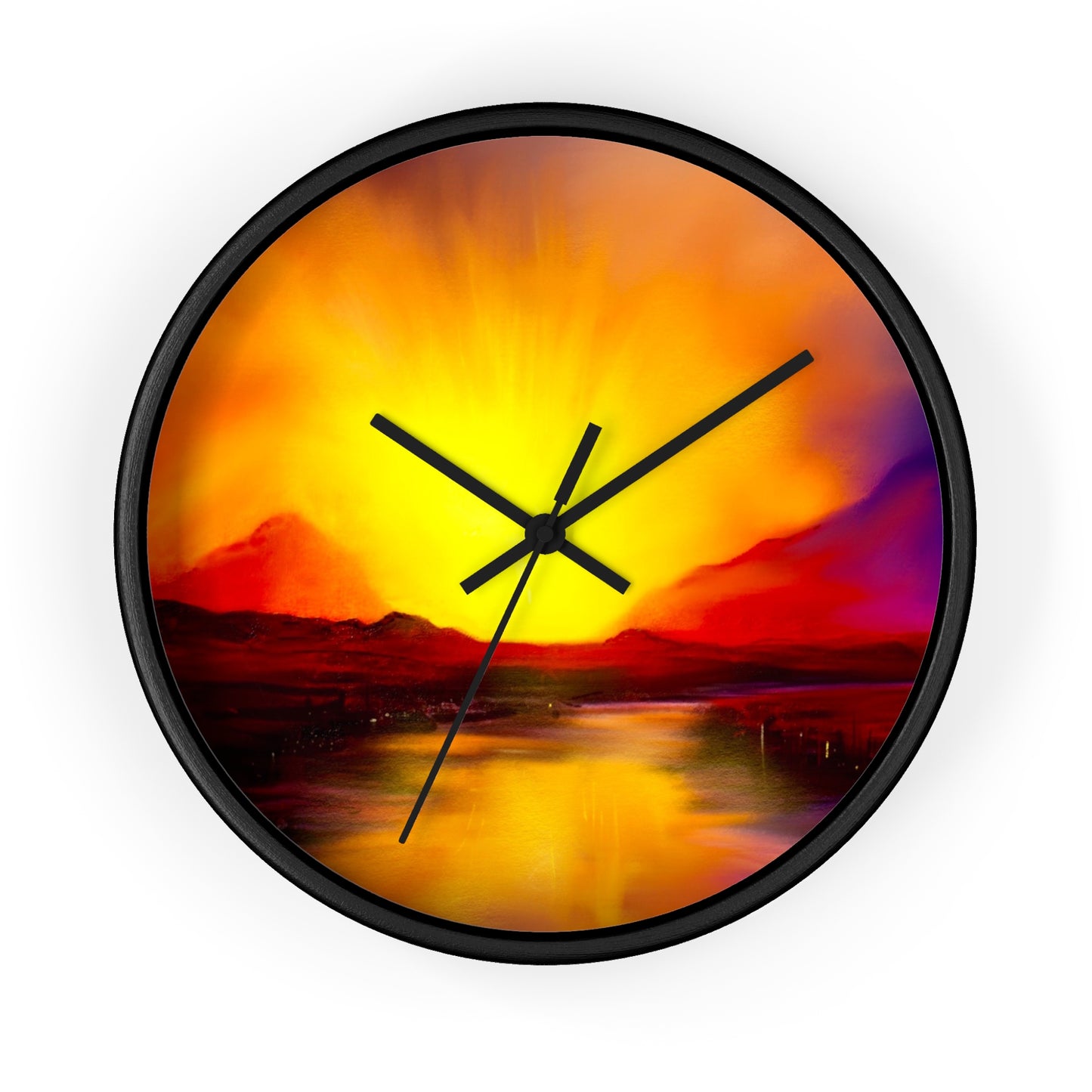 Reloj de pared con puesta de sol en Skye | Regalos de arte escocés