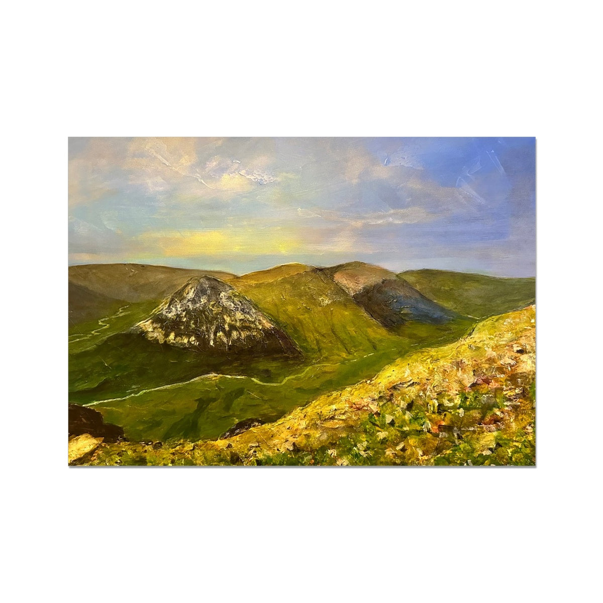 The Devil’s Point From Cairn a Mhaim Painting | Fine Art Prints From Scotland-Unframed Prints-Scottish Lochs & Mountains Art Gallery-A2 Landscape-Paintings, Prints, Homeware, Art Gifts From Scotland By Scottish Artist Kevin Hunter