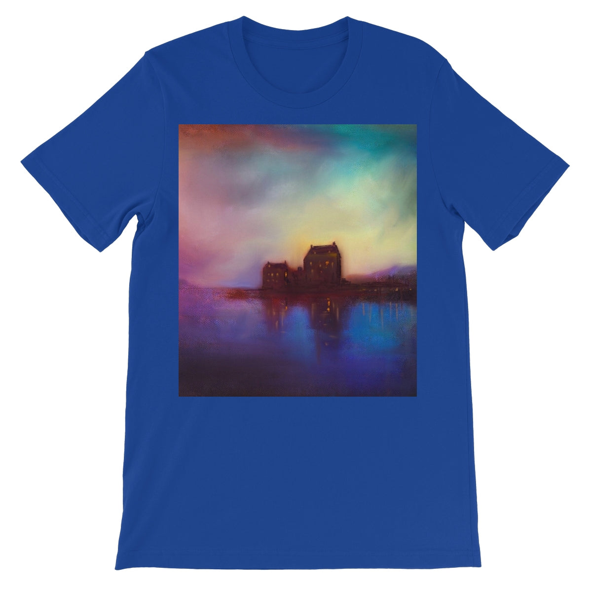 Eilean Donan Castle Sunset Unisex Short Sleeve T-Shirt | Scottish Art Gifts