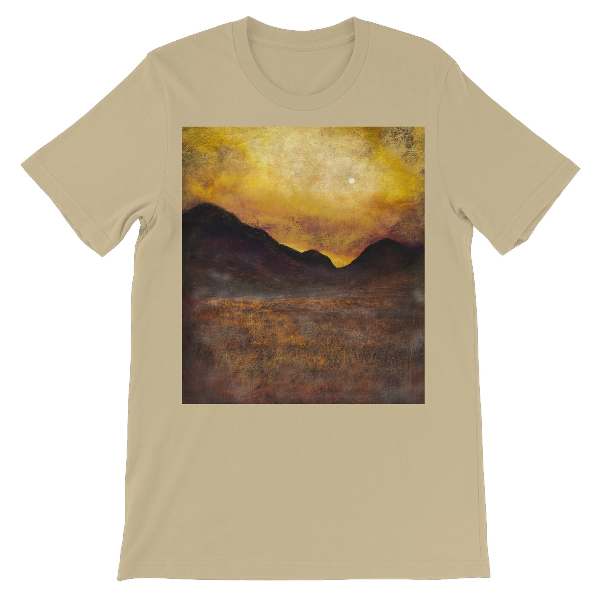 Glencoe Moonlight Unisex Short Sleeve T-Shirt | Scottish Art Gifts