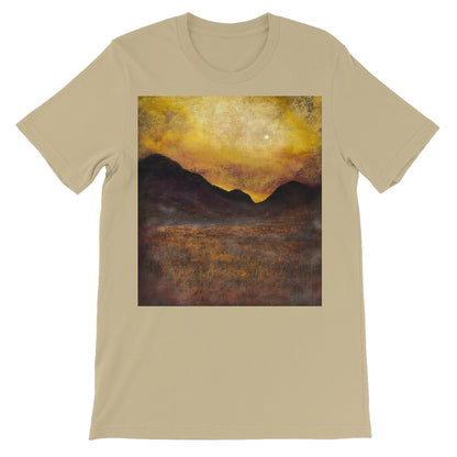 Glencoe Moonlight Unisex Short Sleeve T-Shirt | Scottish Art Gifts