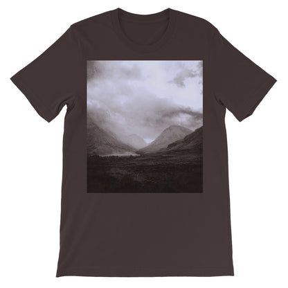 Glencoe Mist Unisex Short Sleeve T-Shirt | Scottish Art Gifts