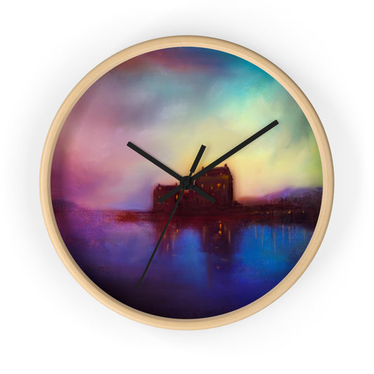 Eilean Donan Castle Sunset Wall Clock