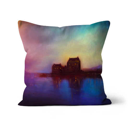 Eilean Donan Castle Sunset Cushion | Scottish Art Gifts