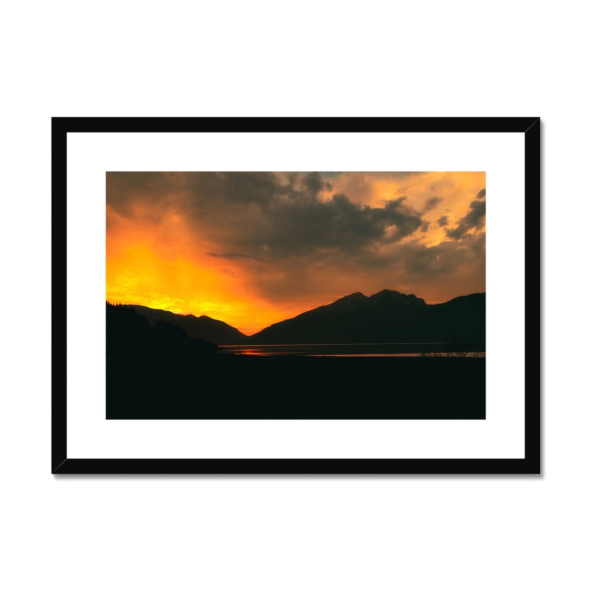 Loch Leven Sunset Glencoe Scottish Landscape Photography | Framed & Mounted Prints From Scotland