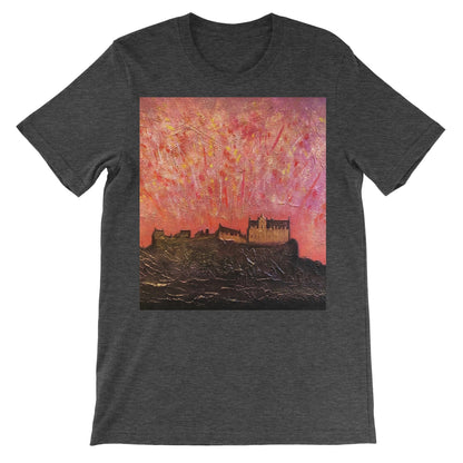 Edinburgh Castle Fireworks Unisex Short Sleeve T-Shirt | Scottish Art Gifts