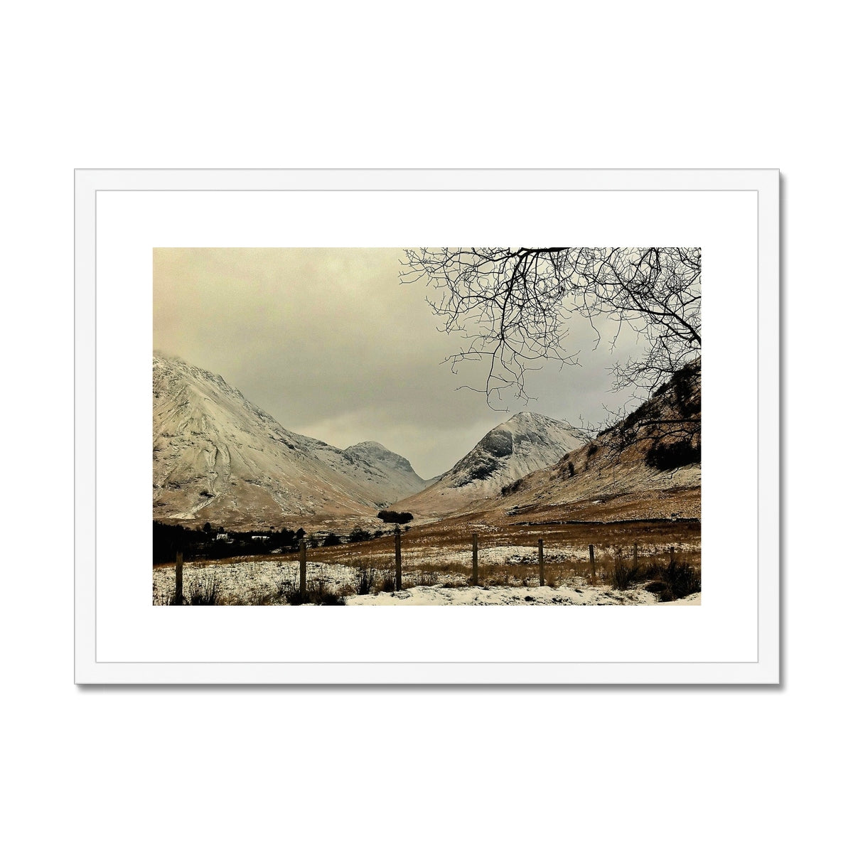 Winter In Glencoe Scottish Landscape Photography | Framed & Mounted Print