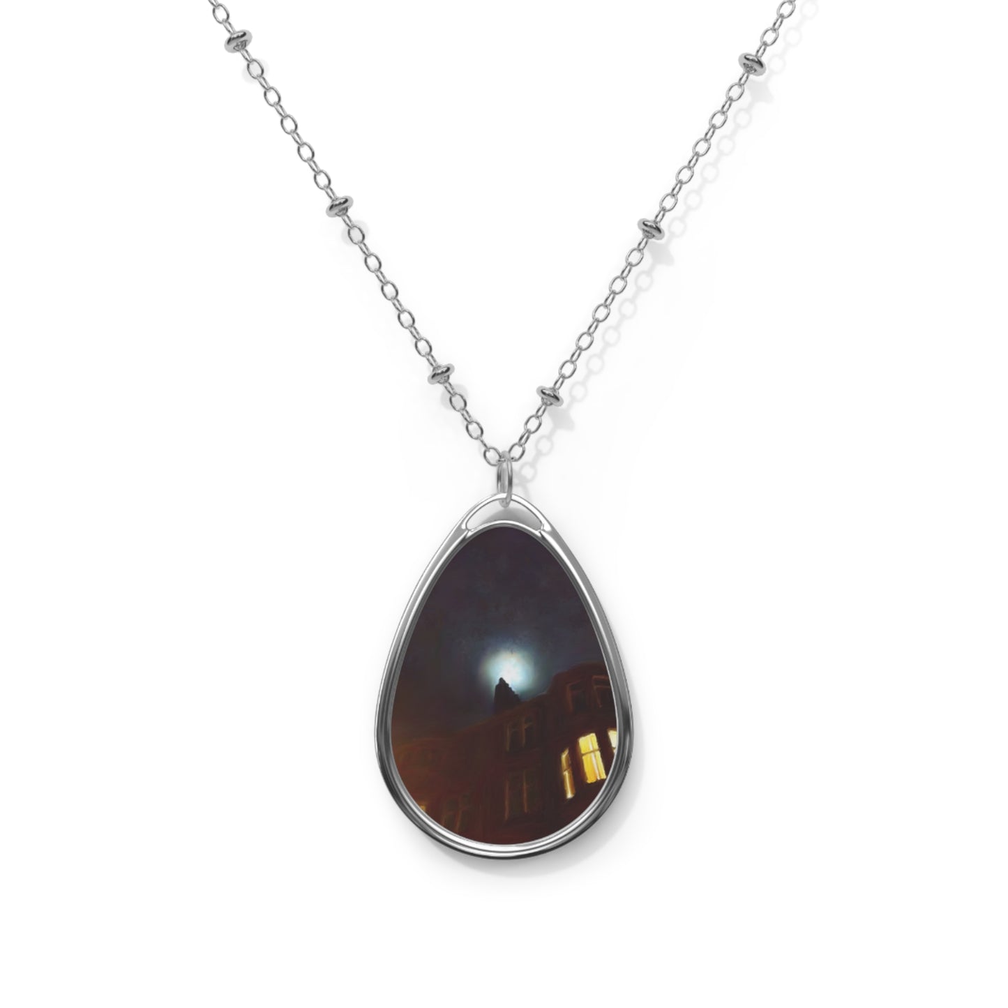 A Moonlit Tenement Necklace | Scottish Art Gifts