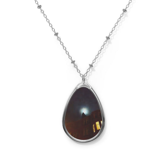 A Moonlit Tenement Necklace | Scottish Art Gifts