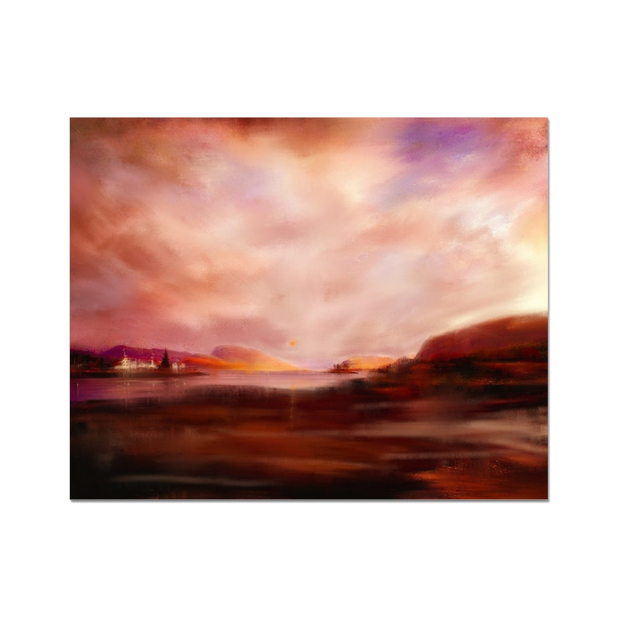 Plockton Sunset Painting | Hahnemühle German Etching Print