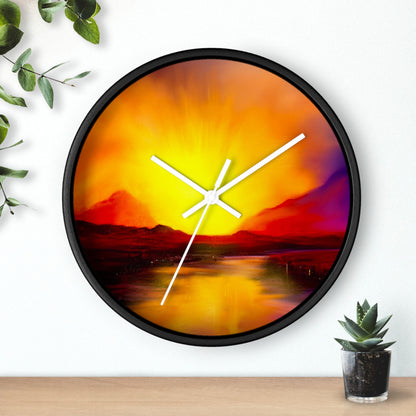 Reloj de pared con puesta de sol en Skye | Regalos de arte escocés