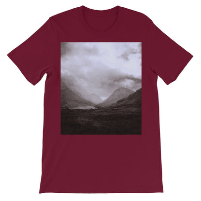 Glencoe Mist Unisex Short Sleeve T-Shirt | Scottish Art Gifts