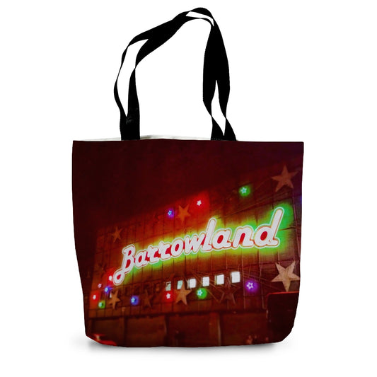 A Neon Glasgow Barrowlands Canvas Tote Bag | Scottish Art Gifts