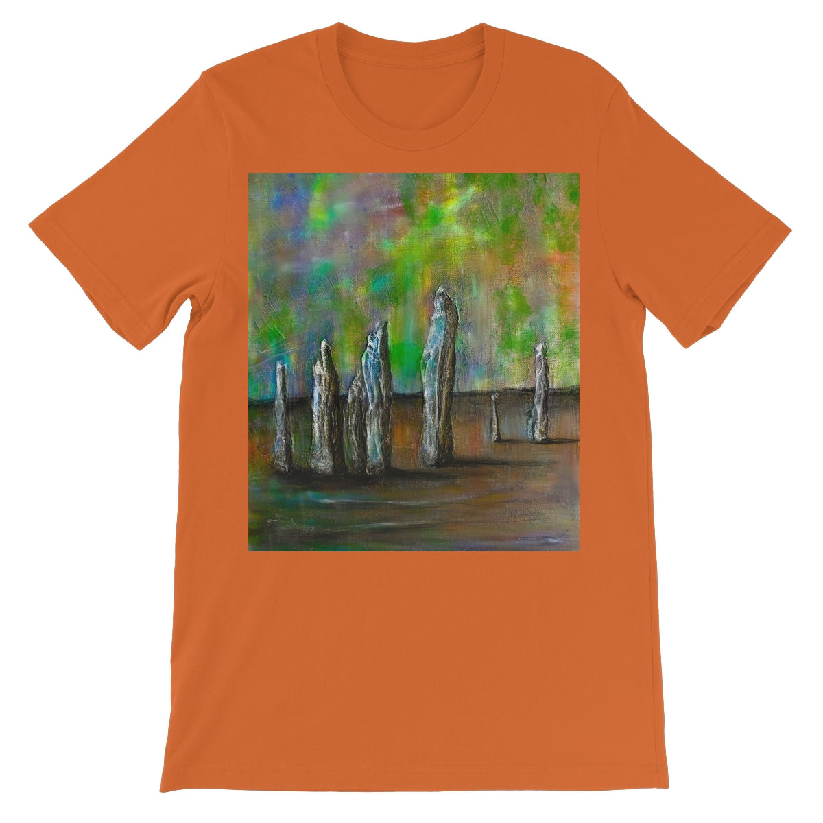 Callanish Northern Lights Lewis Unisex Short Sleeve T-Shirt | Scottish Art Gifts