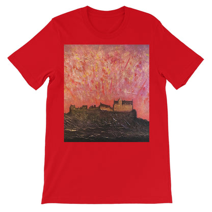 Edinburgh Castle Fireworks Unisex Short Sleeve T-Shirt | Scottish Art Gifts