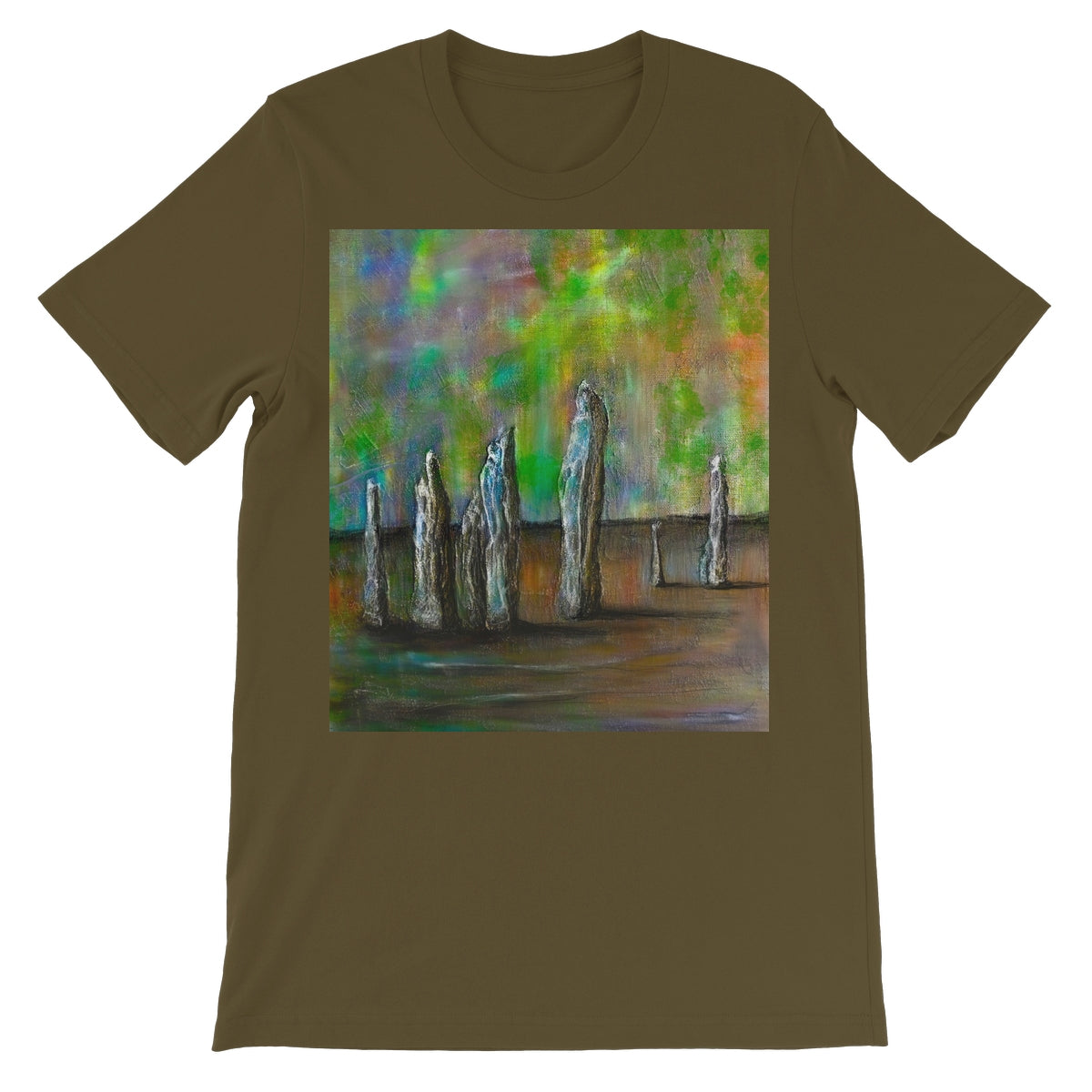 Callanish Northern Lights Lewis Unisex Short Sleeve T-Shirt | Scottish Art Gifts