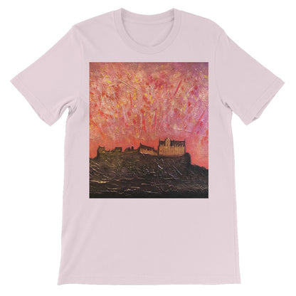 Edinburgh Castle Fireworks Unisex Short Sleeve T-Shirt | Scottish Art Gifts