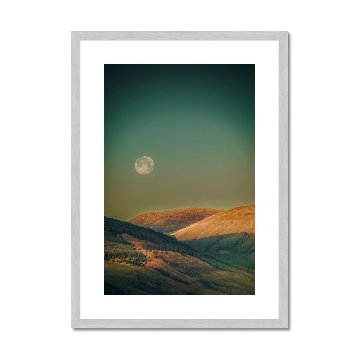 Argyll Moon Scottish Landscape Photography | Antique Framed & Mounted Prints From Scotland