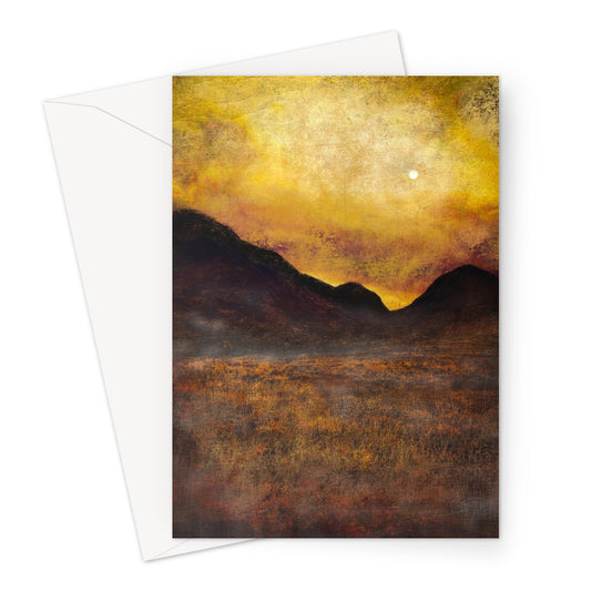 Glencoe Moonlight Greeting Card | Scottish Art Gifts