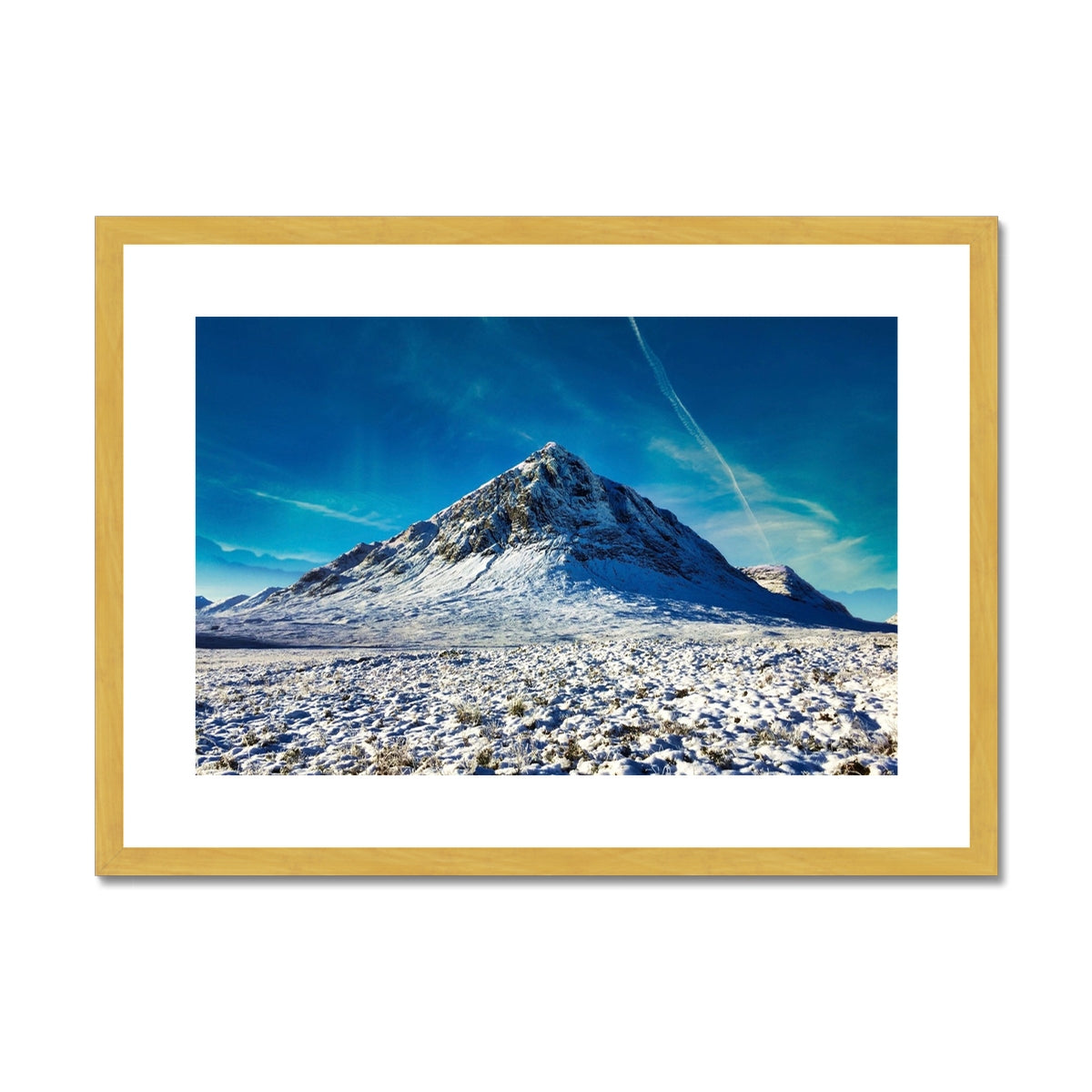 Buachaille Etive Mor Snow Glencoe Scottish Landscape Photography | Antique Framed & Mounted Print