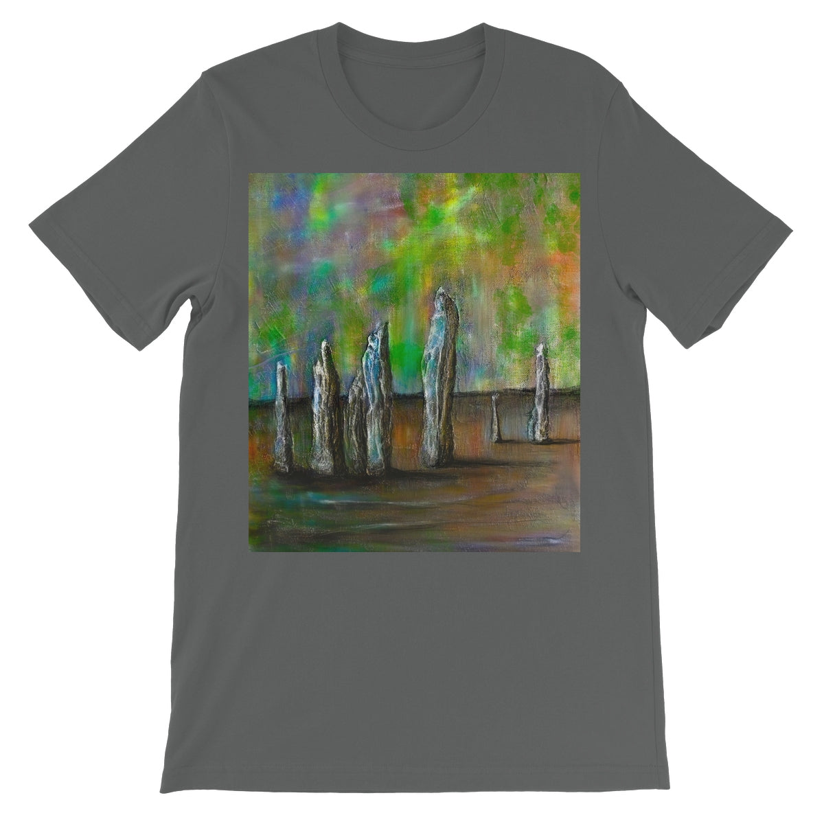 Callanish Northern Lights Lewis Unisex Short Sleeve T-Shirt | Scottish Art Gifts