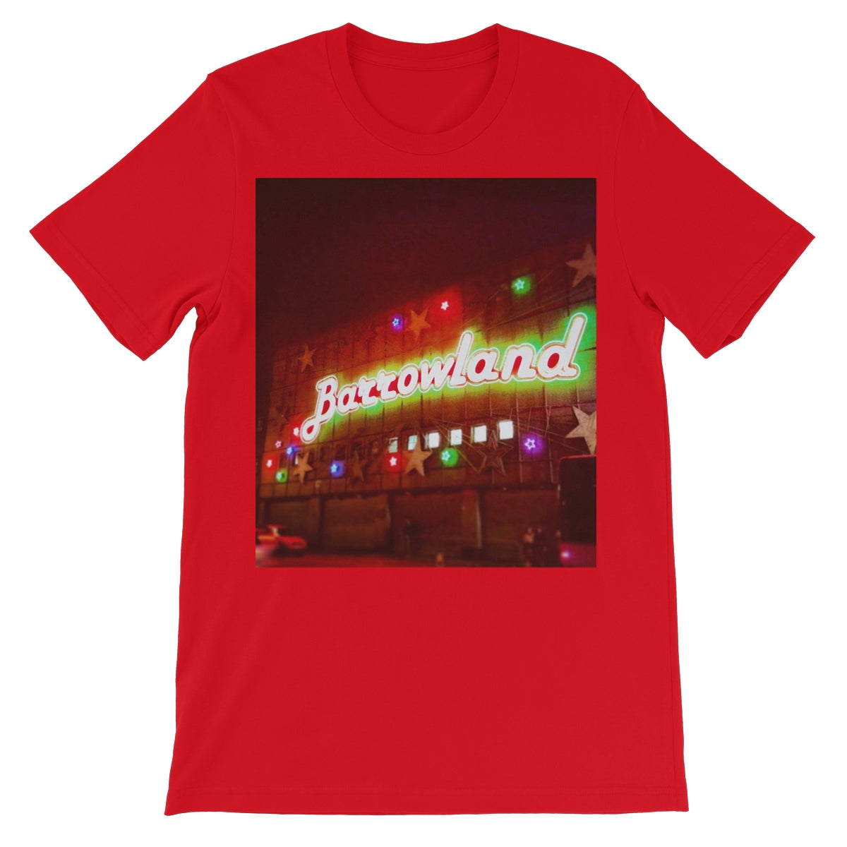 A Neon Glasgow Barrowlands Unisex Short Sleeve T-Shirt | Scottish Art Gifts