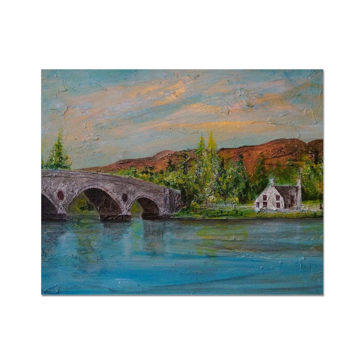 Kenmore Bridge ii Painting | Hahnemühle German Etching Prints From Scotland-Fine art-Scottish Highlands & Lowlands Art Gallery-20"x16"-Paintings, Prints, Homeware, Art Gifts From Scotland By Scottish Artist Kevin Hunter