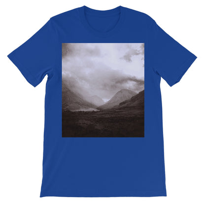 Glencoe Mist Unisex Short Sleeve T-Shirt | Scottish Art Gifts