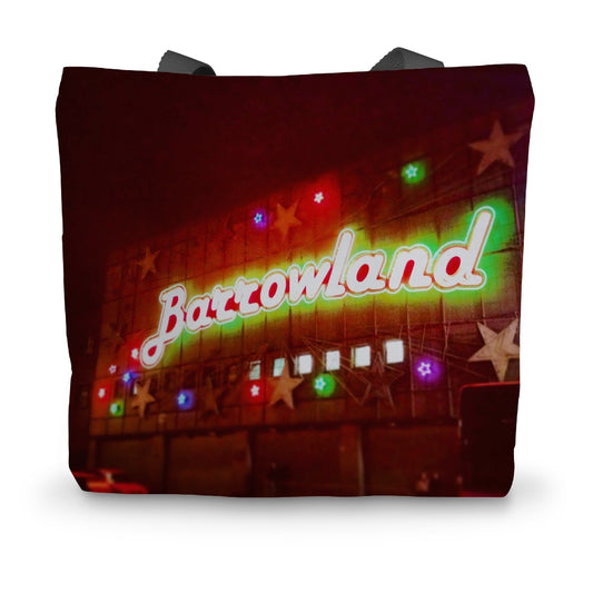 A Neon Glasgow Barrowlands Canvas Tote Bag | Scottish Art Gifts