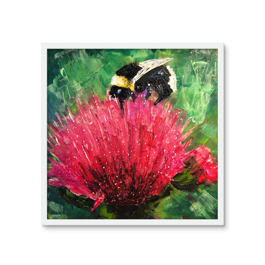 The Thistle & The Bee Framed Photo Tile | Scottish Art Gifts