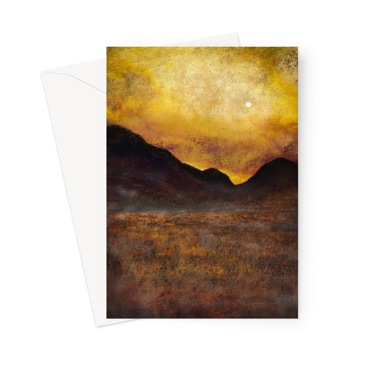 Glencoe Moonlight Greeting Card | Scottish Art Gifts